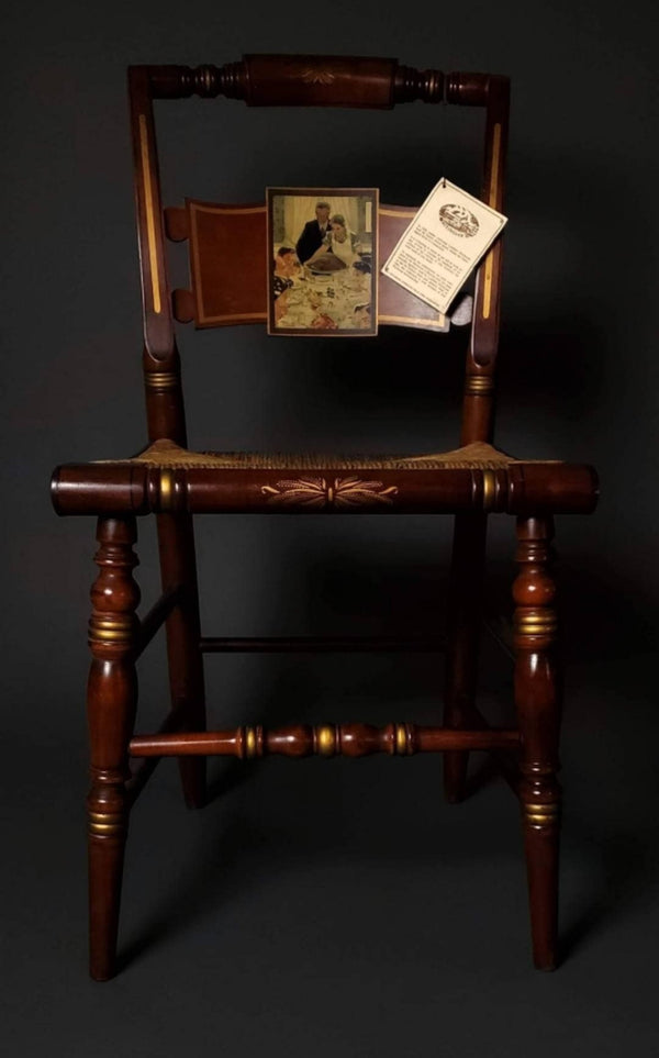 NWT Norman Rockwell Freedom From Want Limited Edition Hitchcock Chair
