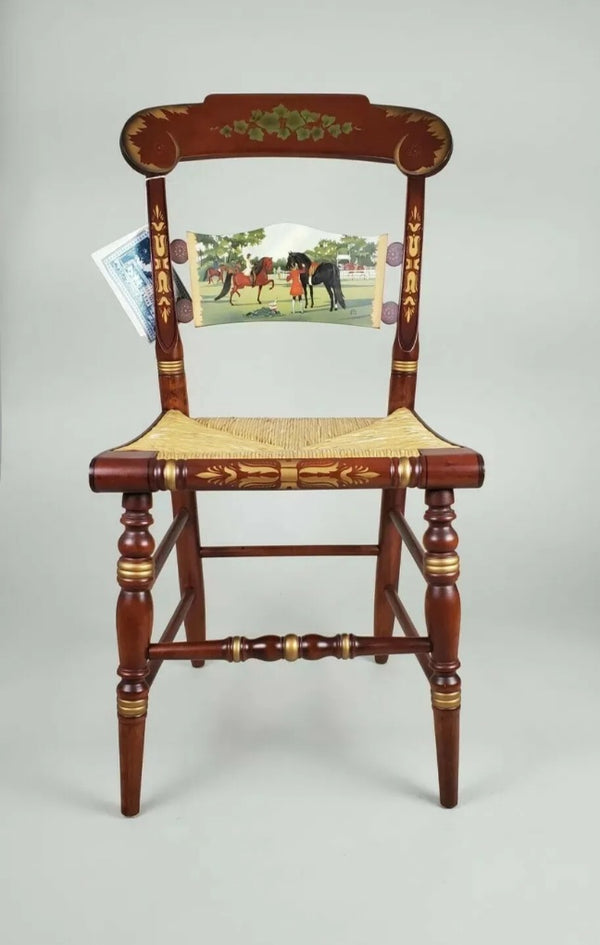 Lot of 3 Morgan Horse Collection Limited Edition Hitchcock Chairs